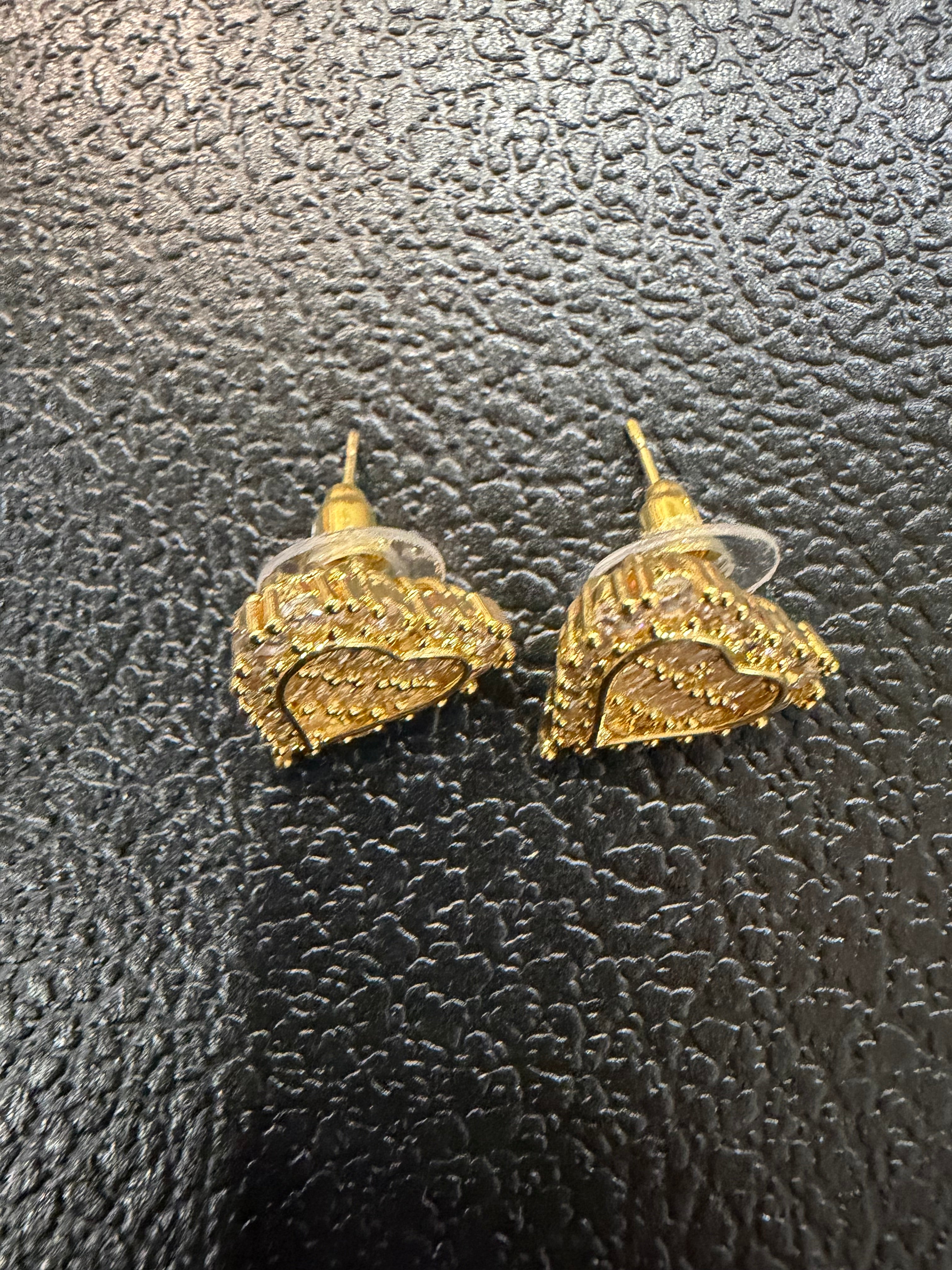 Diamond heart earrings