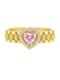 Small pink heart ring