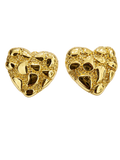 Mini heart nugget earring