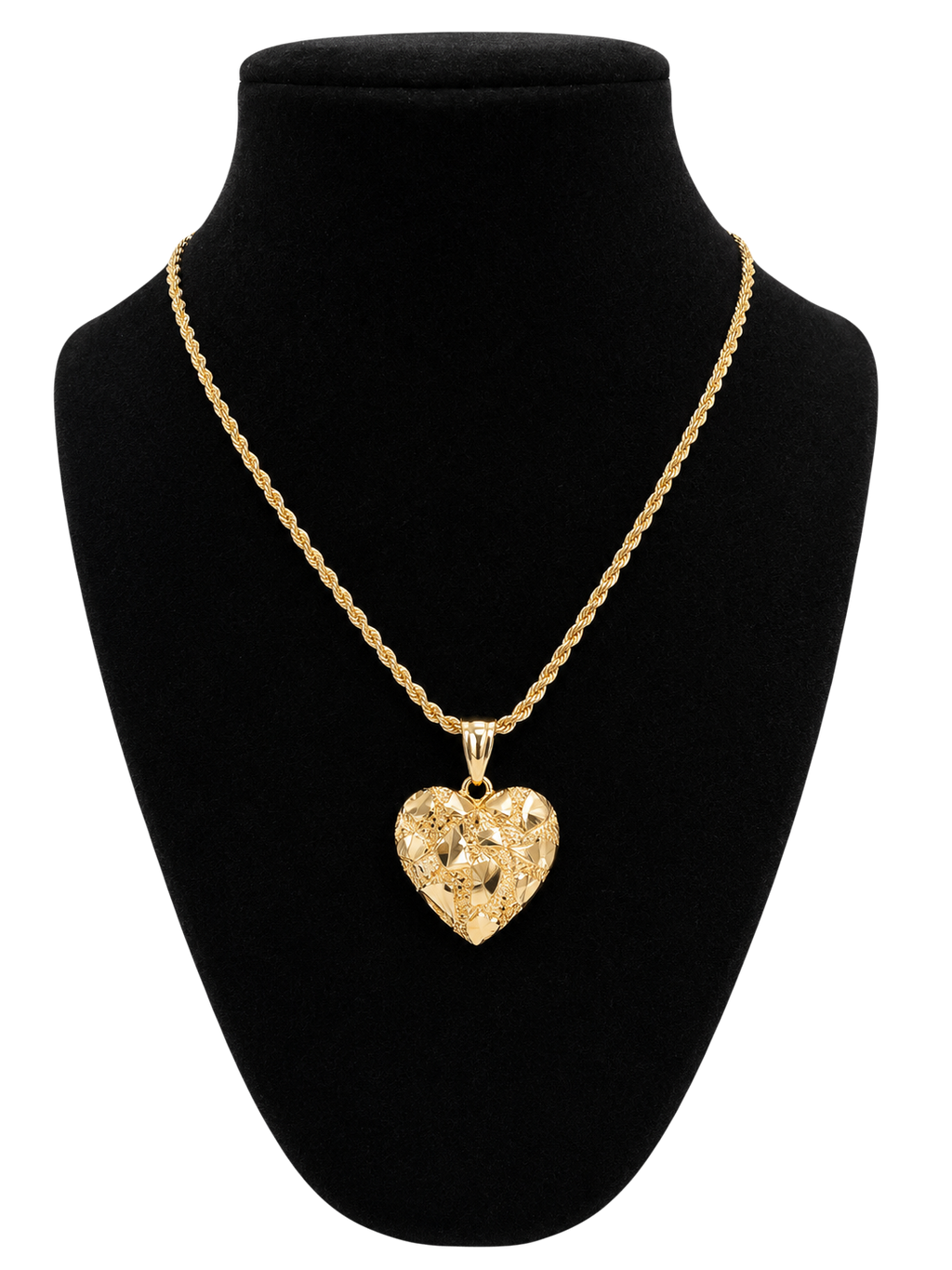 Heart nugget necklace