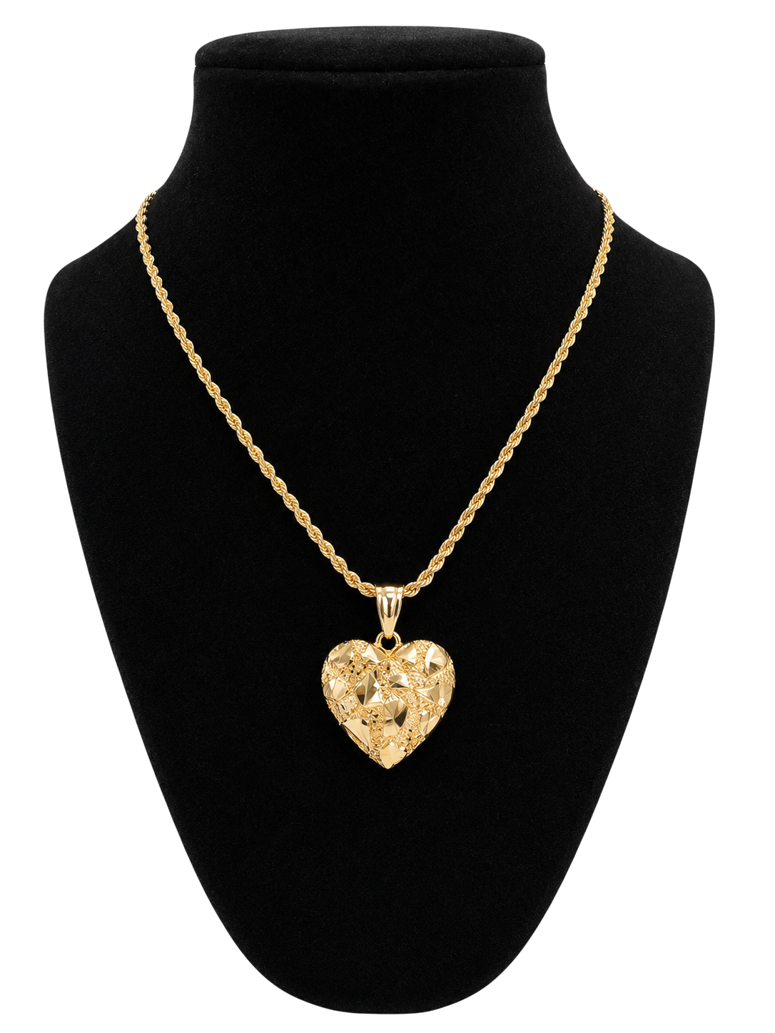 Heart nugget necklace