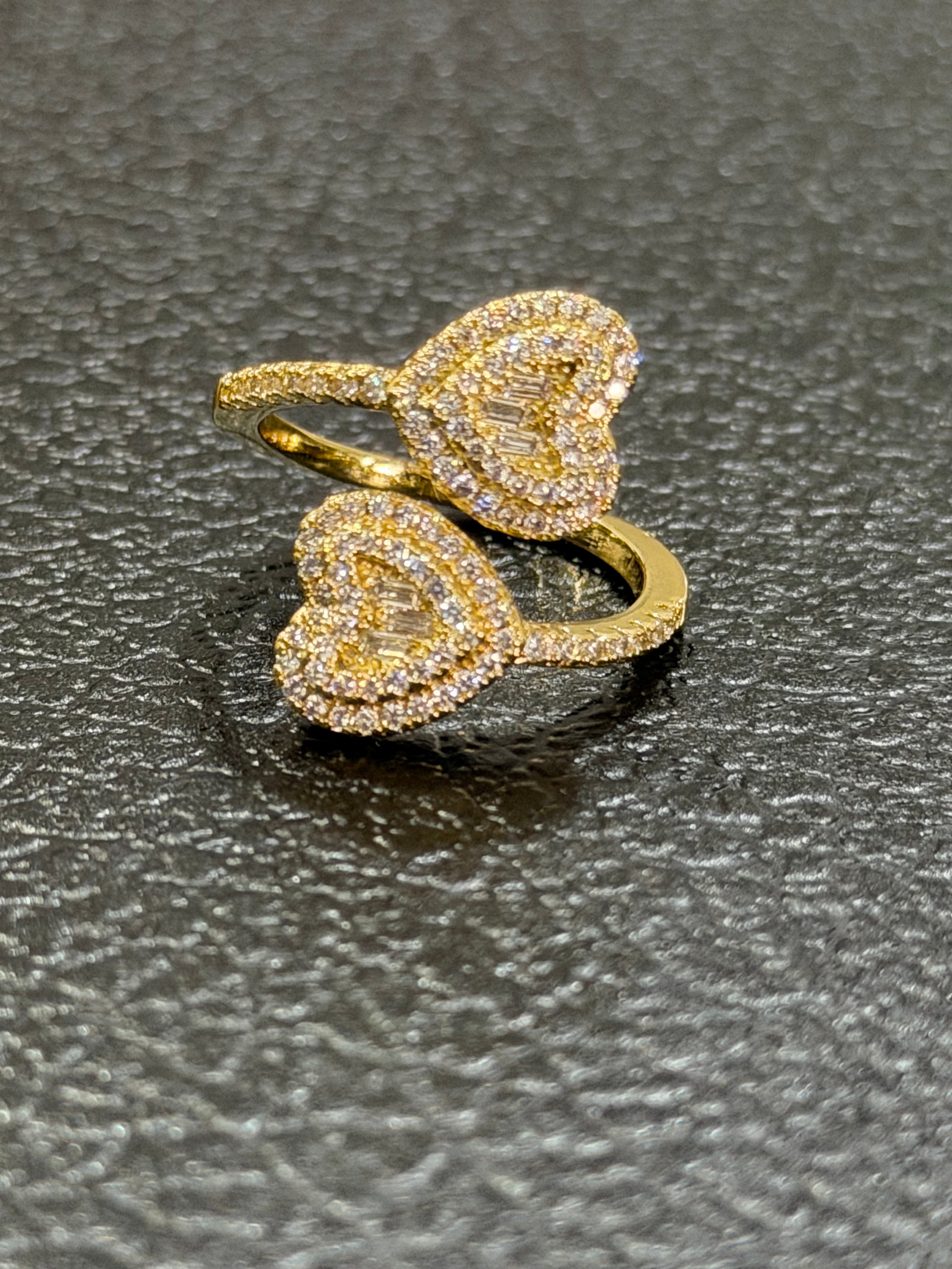 Adjustable Diamond heart Ring
