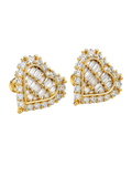 Diamond heart earrings